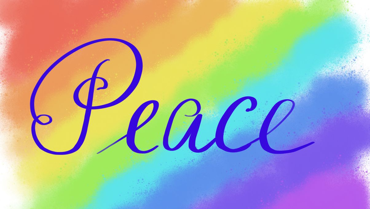 peace with a rainbow